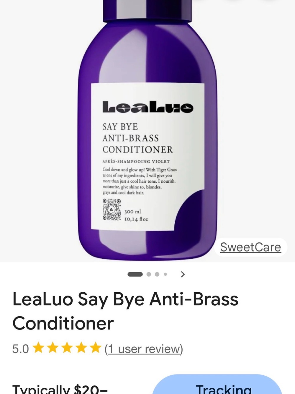 LeaLuo Say Bye Anti-Brass shampoo & Conditioner - Violet Bottle
